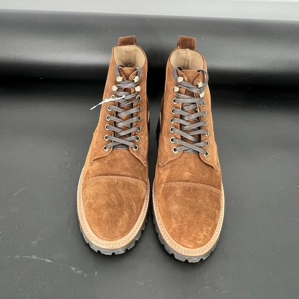 Taylor Stitch‎ Men's Size 9 The Moto Boot Snuff Brown Suede Lace Up Boots